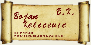 Bojan Kelečević vizit kartica